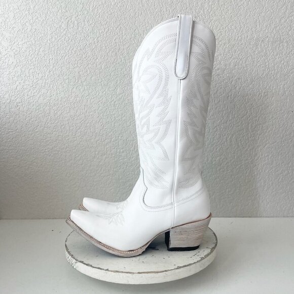 Lane MEGAN MORONEY Cowboy Boots Smokeshow Womens 9.5 White Western Cowgirl Tall - Picture 5 of 14